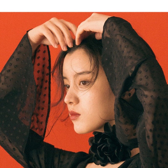 V-Neck Open Back Long-Sleeve Midi Dress - Picture 6 of 6